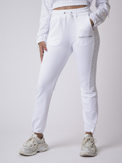 All-over printed jogging bottoms PXP - White
