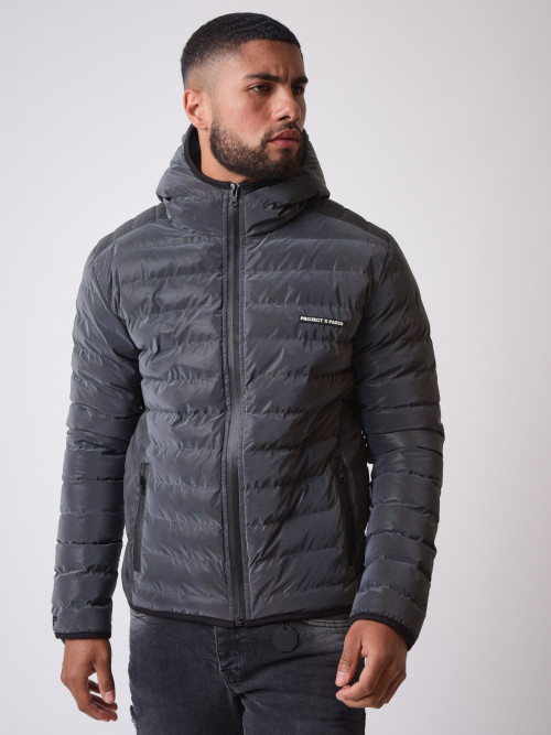 Reflective quilted jacket - Grey