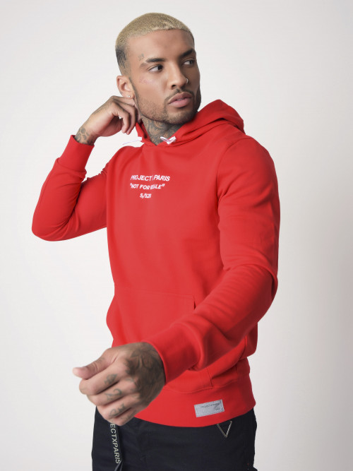 Unisex hoodie with embroidery - Not for resale - Red