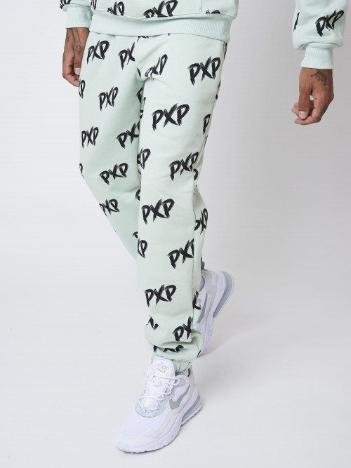 Pantaloni da jogging PXP "brush" all-over unisex - Verde acqua