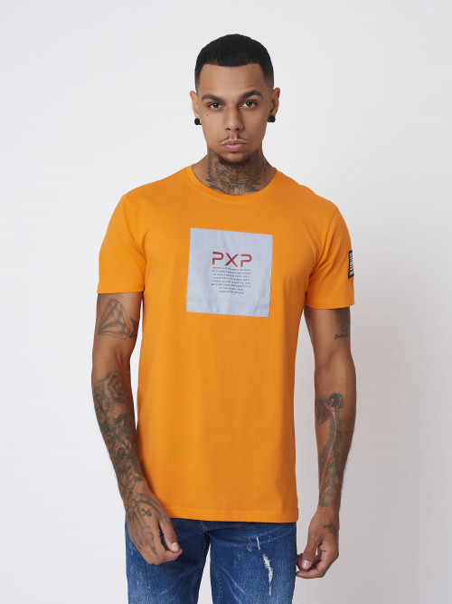 T-Shirt im Stil der Inspiration "Space". - Orange