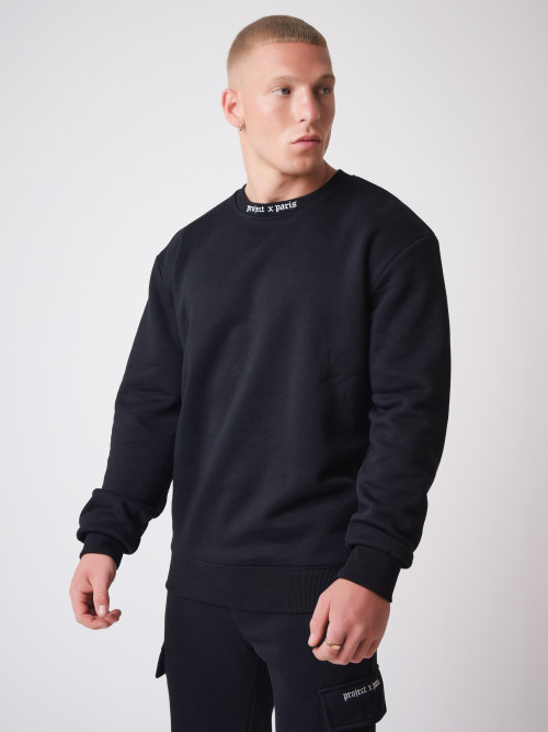 Gothic print round-neck sweatshirt - Black