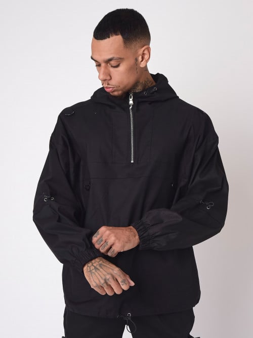 Ultra loose pull-on hoodie - Black
