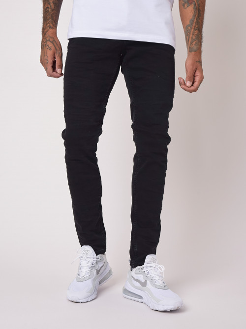 Basic plain slim jeans - Black