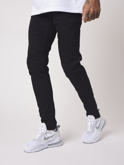 Unifarbene Slim-Basic-Jeans - Schwarz
