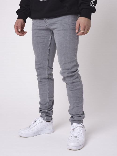 Jeans Slim Basic Grau - Grau