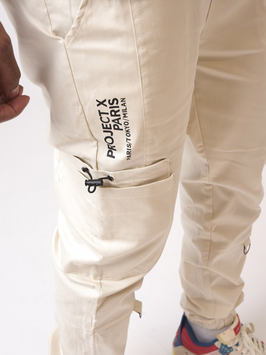 Pantalon style cargo elastiqué