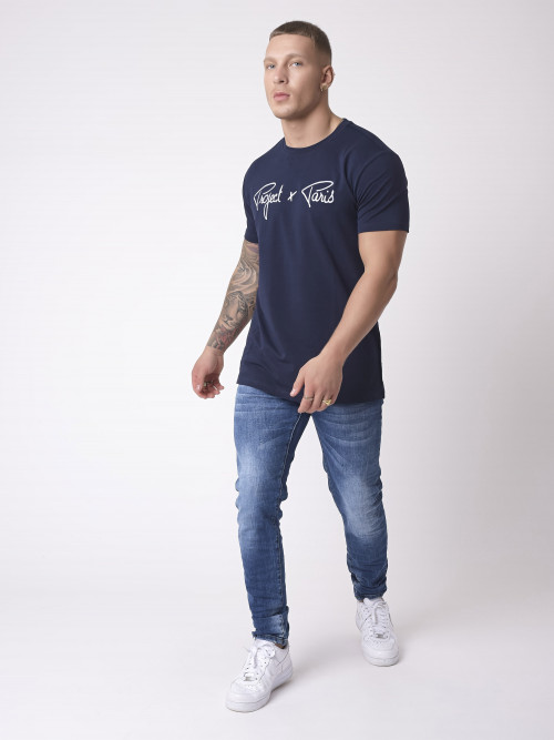 Essentials Project X Paris basic embroidery tee-shirt - Blue