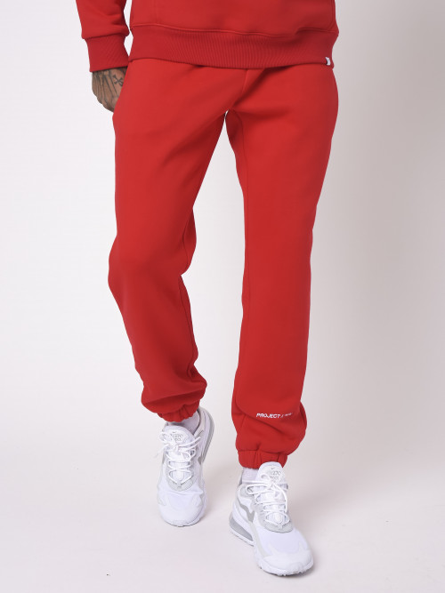 Pantalones de chándal de forro polar básico - Rojo