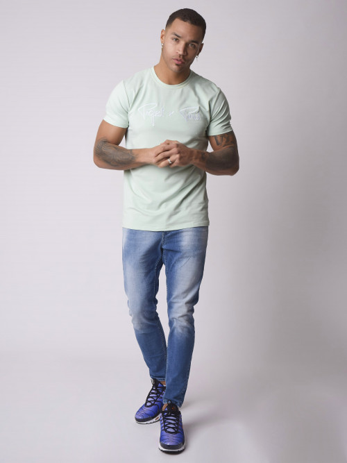 Essentials Project X Paris basic embroidery tee-shirt - Water green