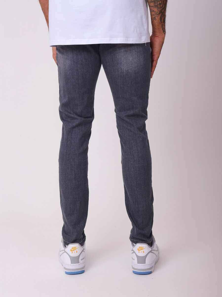 Grey Slim Jean with visible seams