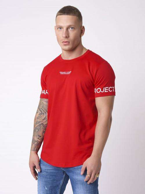 Tee-shirt logo manches - Rouge