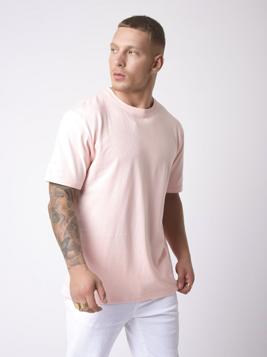 Tee-shirt simple broderie manche