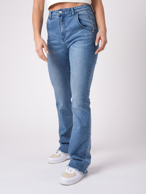 Flared stretch jeans - Blue
