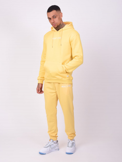 Pantalón de chándal Basic con logotipo bordado - Amarillo