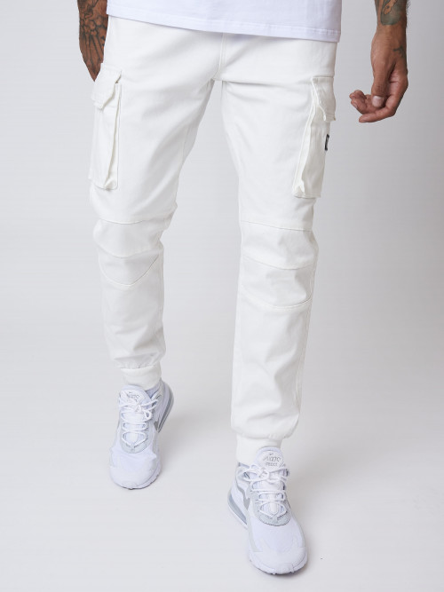Jeans estilo cargo - Blanco