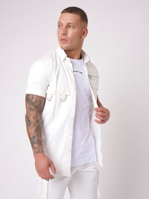 Shirt with pocket details - White