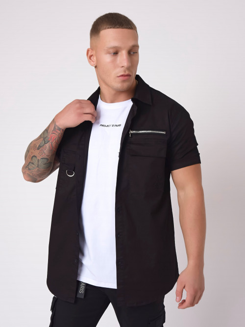 Shirt with pocket details - Black