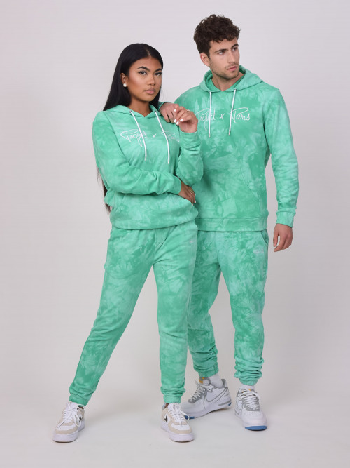 Tie & dye logo hoodie - Green