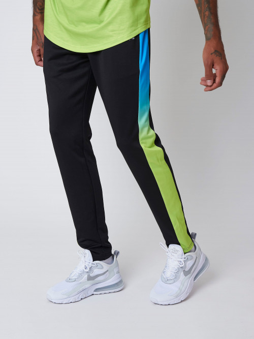 Pantaloni da jogging a fascia con stampa a gradi - Blu