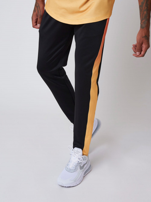 Pantaloni da jogging a fascia con stampa a gradi - Arancione