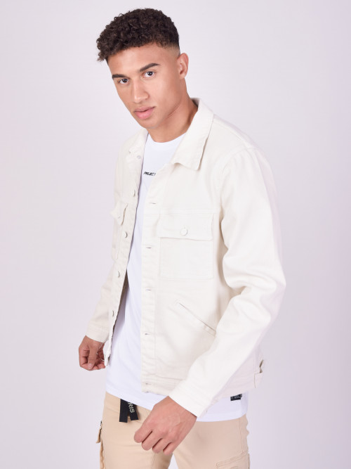 Basic denim jacket - Ivory