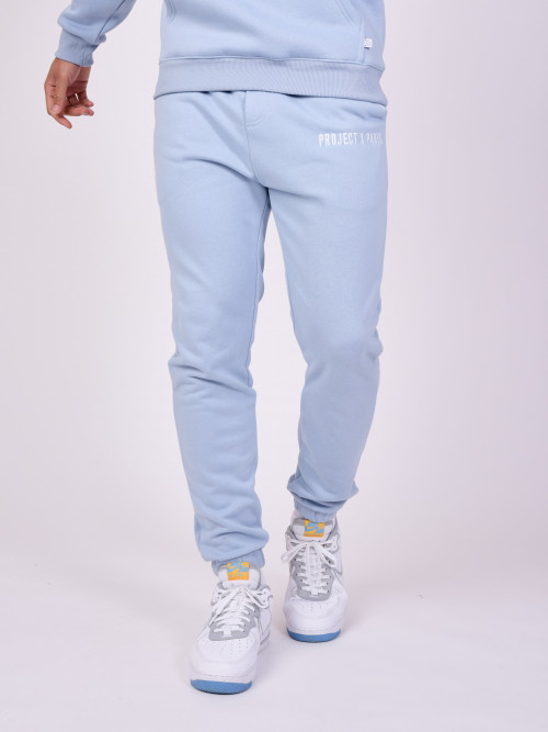 Pantalón de chándal Basic con logotipo bordado - Azul claro