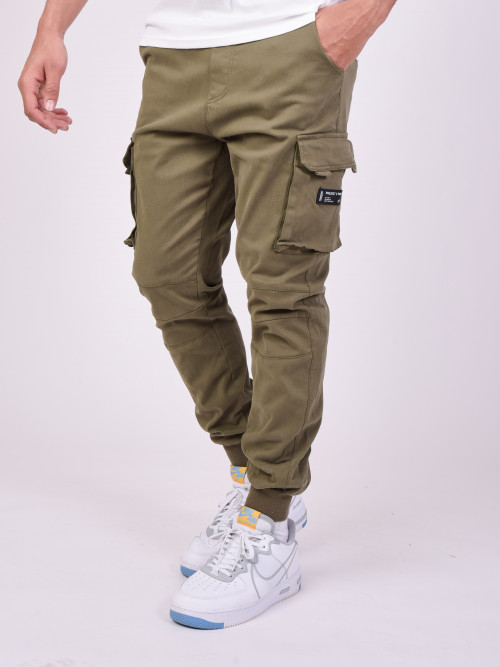 Cargo-style jeans - Khaki