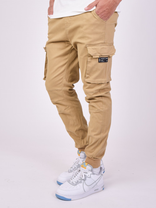 Cargo-style jeans - Camel