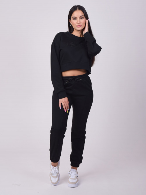 Loose-fitting basic sweatshirt - Black
