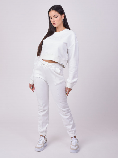 Loose-fitting basic sweatshirt - White