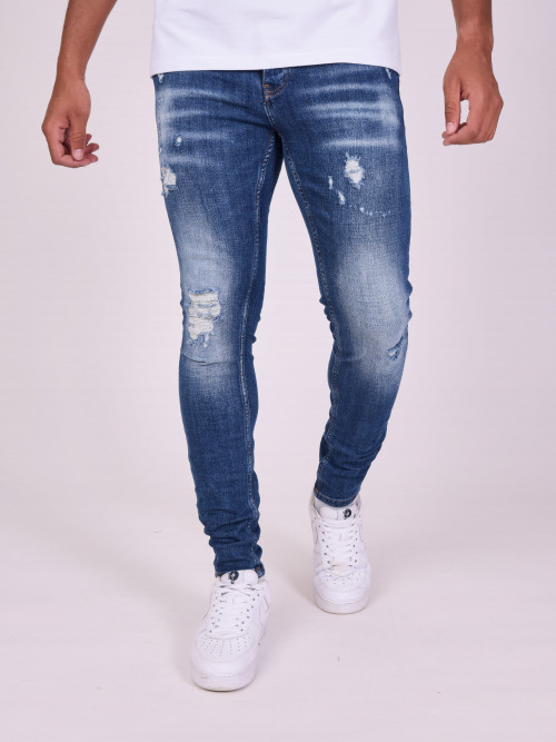 Washed skinny fit jeans - Blue