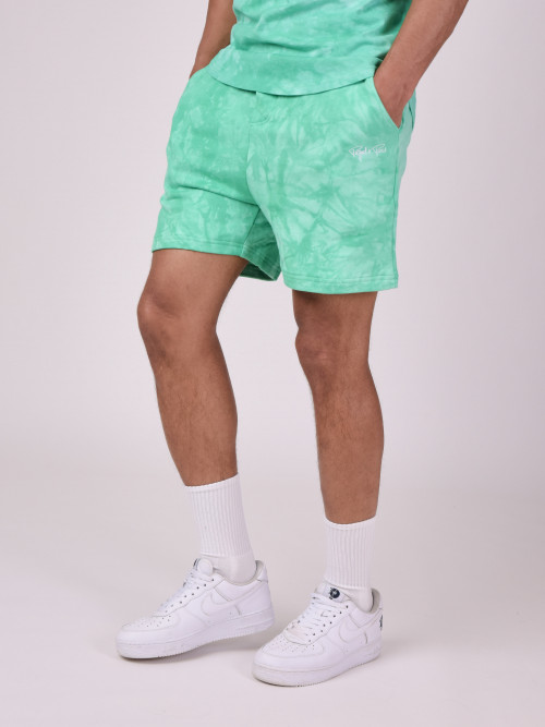 Pantalones cortos tie & dye - Verde