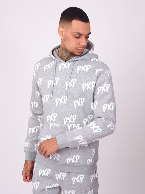 PXP unisex brush sweatshirt all over - Light grey