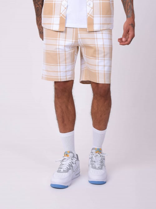Checkered shorts - Beige