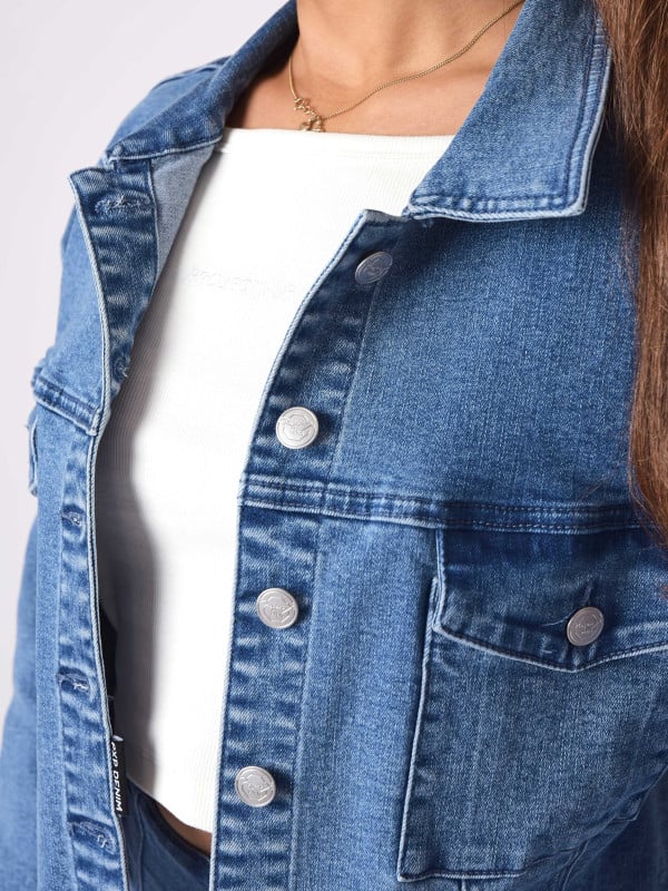 short blue denim jacket