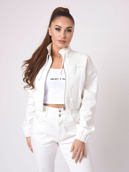Short cloud jacket - White