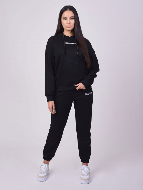 Basic jogging bottoms with logo embroidery - Black