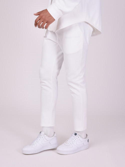Pantalon style chino basic - Blanc