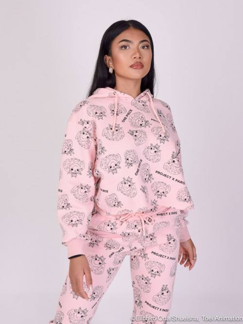 One piece all over hoodie - Rose