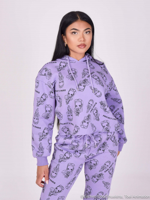 One piece all over hoodie - Purple
