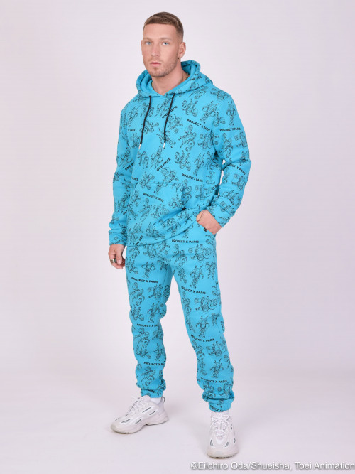 One piece all over hoodie - Cyan