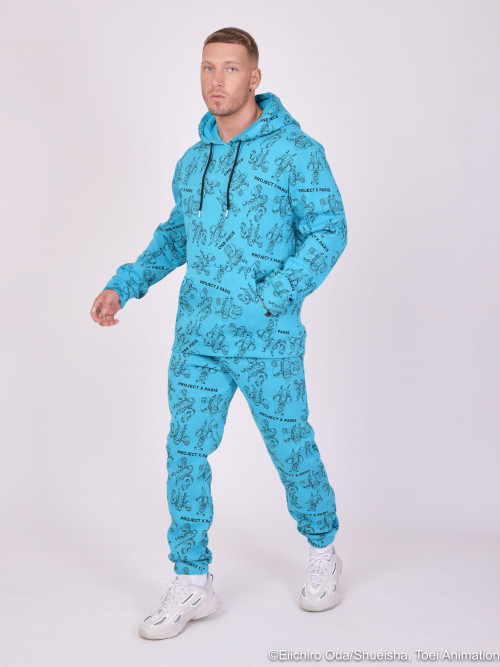 One-piece all-over jogging bottoms - Cyan