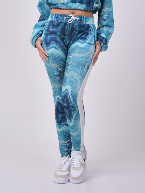 Pantaloni da jogging con effetto gradiente liquido - Blu