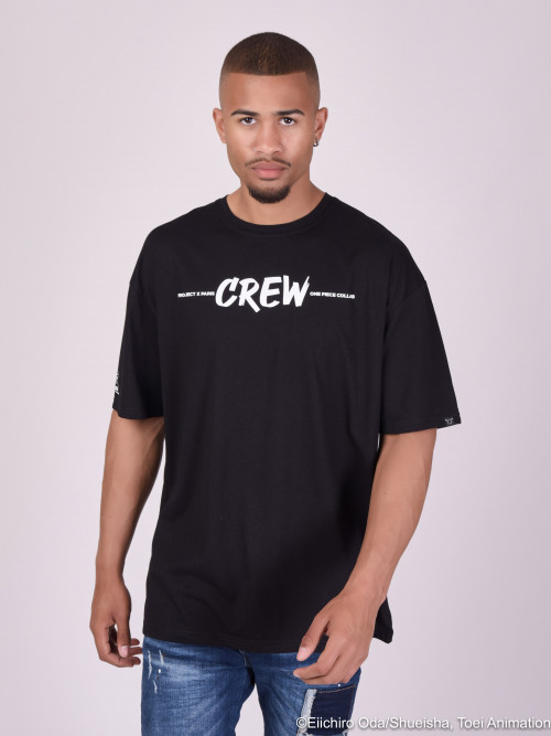 T-shirt CREW de uma só peça - Preto