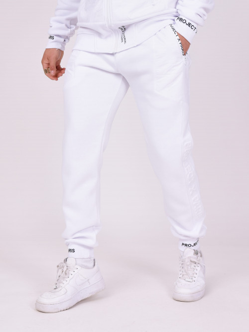 Pantalones de jogging con inserción acolchada - Blanco