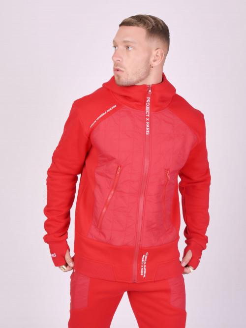 Quilted yoke jacket - Red