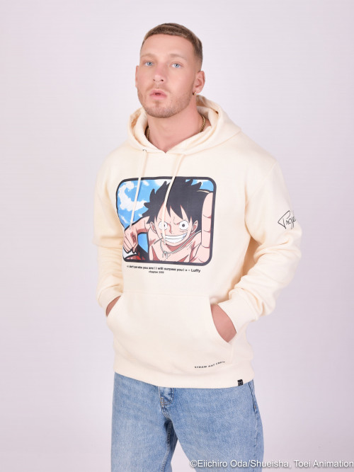 Hoodie One Piece Luffy - Ivory