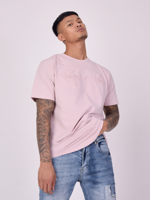 Tee-shirt logo embossage relief - Rose