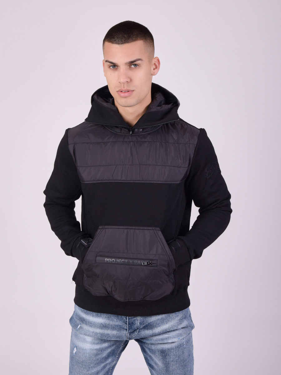 Quilted Pouch pocket Hoodie